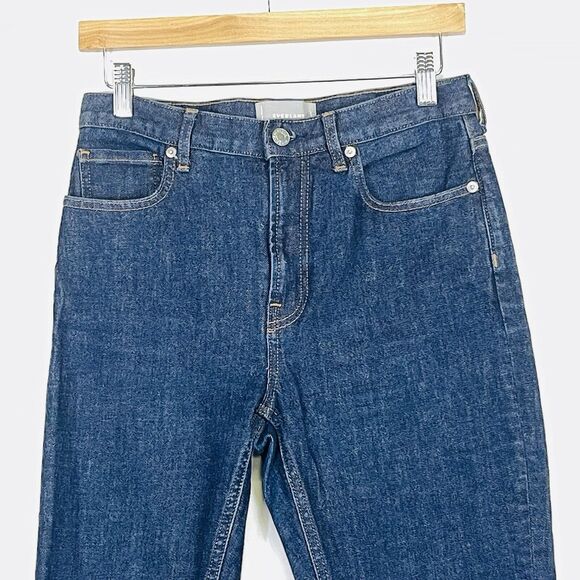 Everlane Dark Wash High Rise Straight Leg Denim Jeans Womens 28 Regular - Picture 2 of 15